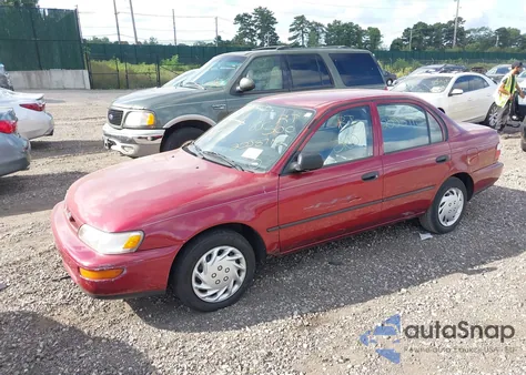 1997 Toyota Corolla Std из США, поврежденный, VIN 2T1BA02E5VC216356